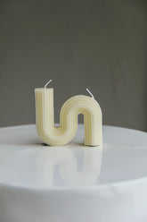 Golden Days S-Shape Geometric Aromatherapy Candle Yellow