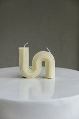 Golden Days S-Shape Geometric Aromatherapy Candle Yellow