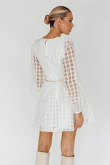 Tatiana Long Sleeve Plaid Mini Dress