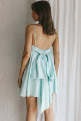 Zhen Bow Tie Back Mini Dress Mint