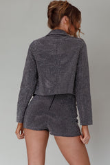Jackpot Diamante Shorts Black
