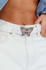 Mariah Butterfly Belt White