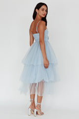 Seraphina Rose Bodice Tulle Midi Dress Baby Blue