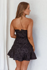 Sweet Kiss Drop Waist Mini Dress Black