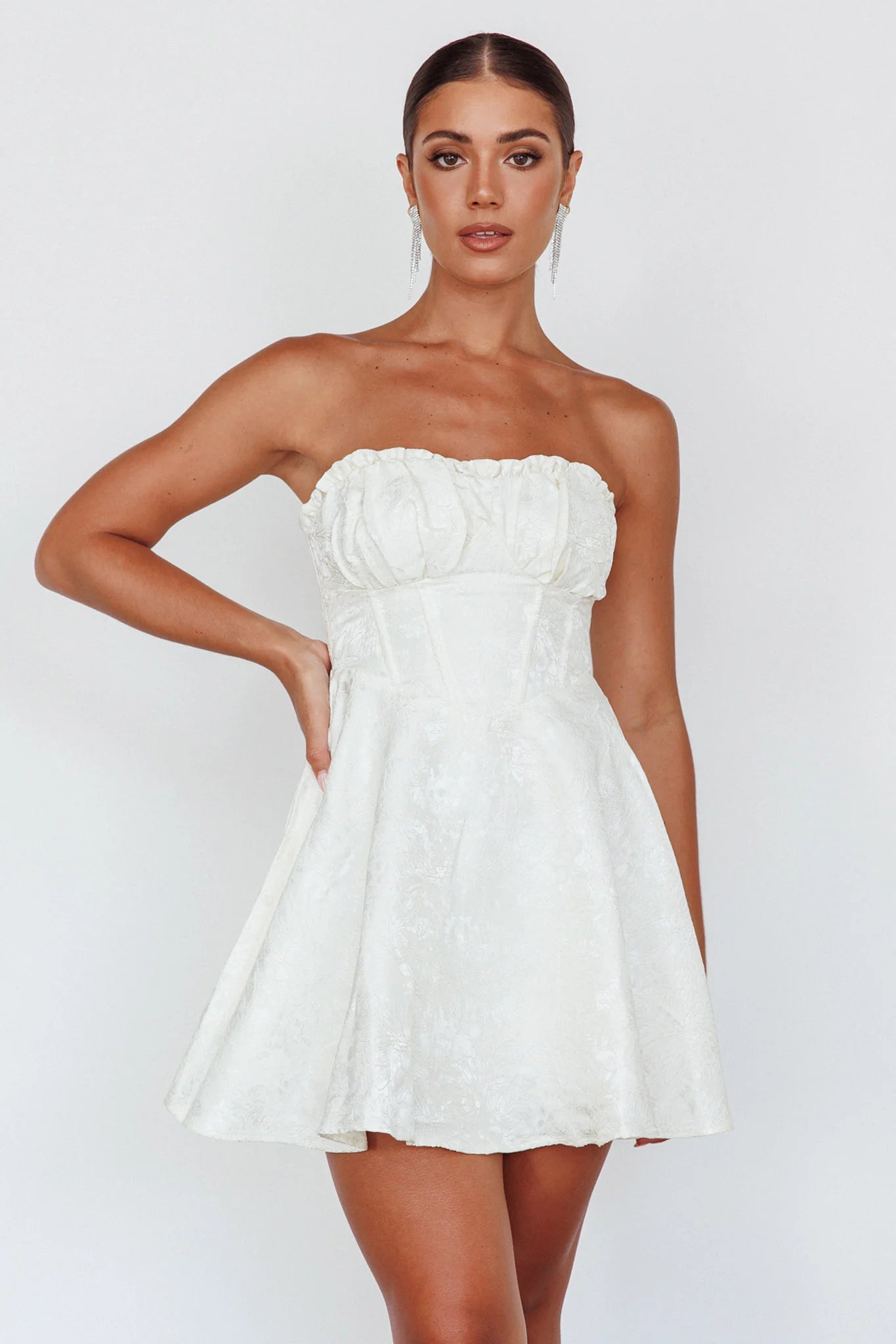 Savanna Corset Bodice Mini Dress Ivory