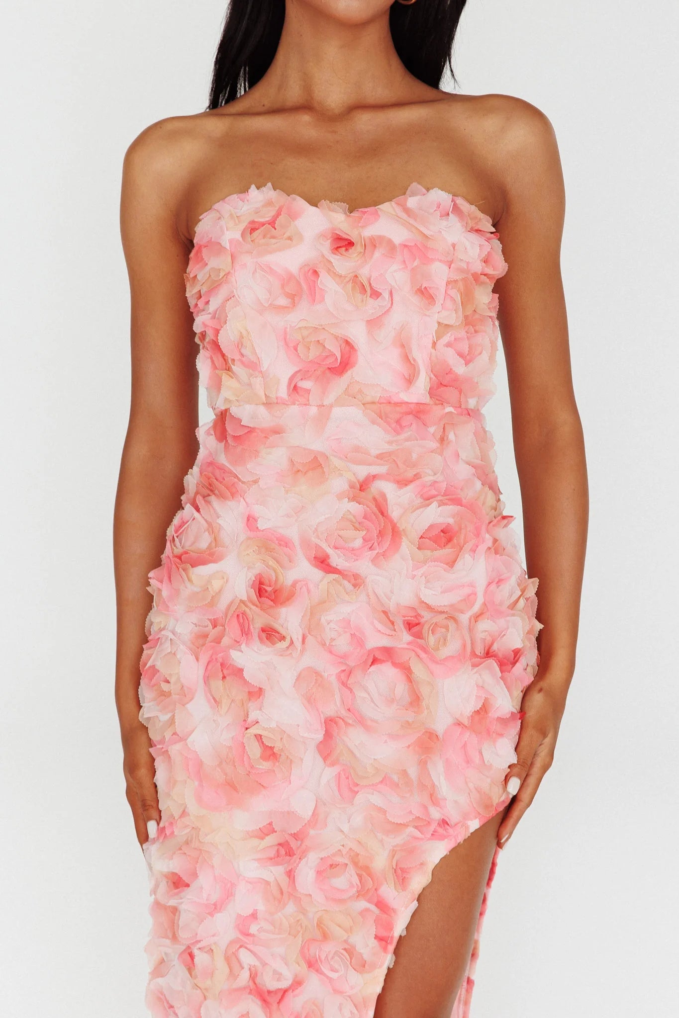 In Paris Embellished Midi Dress Pink