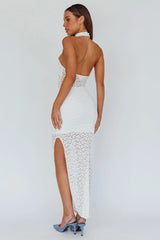 Tokyo Dreams Lace Halter Maxi Dress White