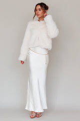London Day Faux Fur Jacket Cream