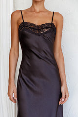 East Coast Lace Bust Midi Dress Black