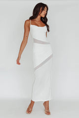 Sun Kissed Cowl Tied Back Maxi Dress White